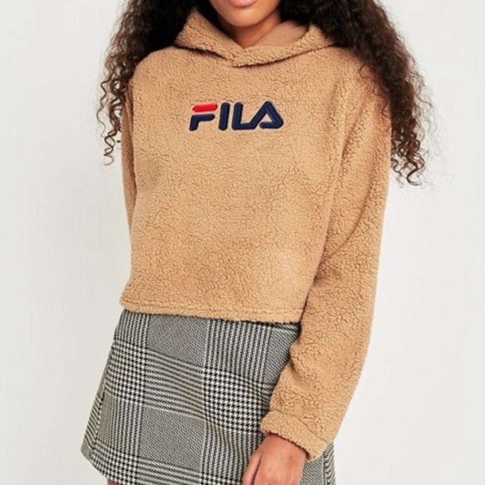 Fila S Cropped Teddy Hoodie!